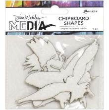 Dina Wakley MEdia Chipboard Shapes - Flying