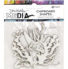 Dina Wakley MEdia Chipboard Shapes - Ocean