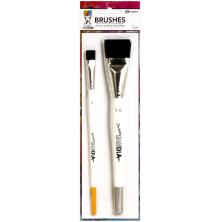 Dina Wakley MEdia Stiff Bristle Brushes 2/Pkg