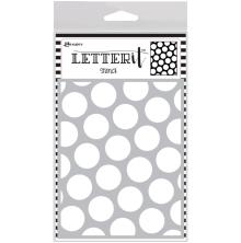 Ranger Letter It Background Stencil 4.75X6 - Polka Dotting