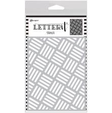 Ranger Letter It Background Stencil 4.75X6 - Rocking Stripes