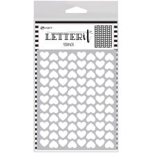 Ranger Letter It Background Stencil 4.75X6 - Treading Hearts