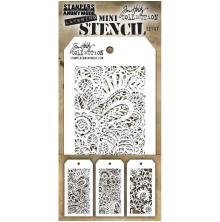 Tim Holtz Mini Layered Stencil Set 3/Pkg - Set 47