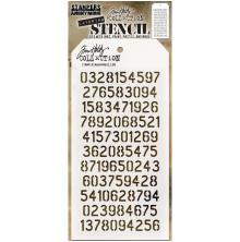 Tim Holtz Layered Stencil 4.125X8.5 - Digits   THS145