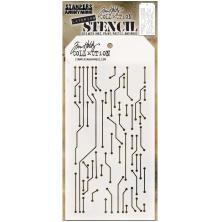 Tim Holtz Layered Stencil 4.125X8.5 - Circuit   THS146