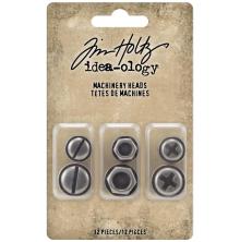 Tim Holtz Idea-Ology Metal Adornments 6/Pkg - Machinery Heads