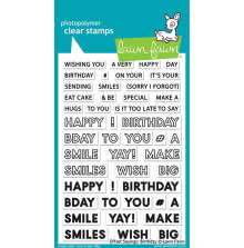 Lawn Fawn Clear Stamps 4X6 - Offset Sayings: Birthday LF2235