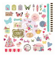 Prima Butterfly Bliss Ephemera 49/Pkg UTGENDE