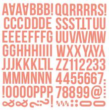 Simple Stories Foam Alpha Stickers - Coral