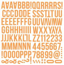 Simple Stories Foam Alpha Stickers - Orange