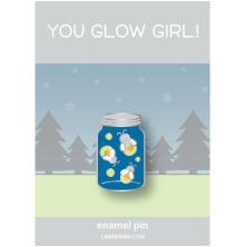 Lawn Fawn Ornaments Enamel Pin - You Glow Girl