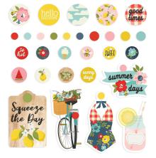 Simple Stories  Decorative Metal Brads 30/Pkg - Summer Farmhouse UTGENDE