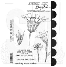 Wendy Vecchi Cling Stamps - Funky Flower Art