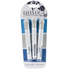 Tonic Studios Nuvo Glitter Markers 3/Pkg  Midnight Shadows 172N