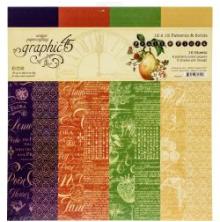 Graphic 45 Double-Sided Paper Pad 12X12 16/Pkg - Fruit &amp; Flora