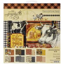 Graphic 45 Double-Sided Paper Pad 8X8 24/Pkg - Farmhouse