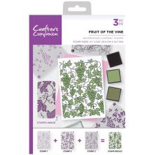 Crafters Companion Background Layering Stamps - Fruit of the Vine UTGENDE