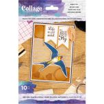 Crafters Companion Collage Stamps - Born to Fly
